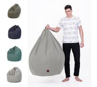 Lister Cartwright Turtle Bean Bags 100% Cotton Canvas Cover For Adults & Kids Bean Balls Filled (Grey 1 Rb Pack, One Size)
