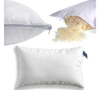 Lister Cartwright Wool Pillow Premium Quality Adjustable Firmness 100% Cotton Cover British Yorkshire Wool Natural Supportive British Regulates Body Temperature Standard UK Size Well sleep