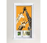 Lister Cartwright Yellow Giraffe Blackout Roller Blind Painted Design Cut to Size Easy Fit Child Safety (Yellow Giraffe, 90 cm Width x 140 cm Drop)