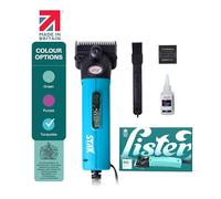 Lister Star Horse Clipper - Turquoise, Professional Animal Clipper, Clippers for Horses & Cattle, Farm Supplies, Lightweight, Low Vibration, Corded, 5m Cable, Heavy Duty Clipping