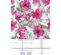 Listercartwright Frida Floral Blackout Roller Blinds Windows Blind Easy Fit Child Safety Included(White, 120 cm Width x 140 cm Drop)