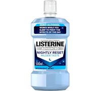 Listerine Advanced Nightly Reset Midnight Mint (Zero Alcohol) Mouthwash (4 x 500ml) with Deep-Cleaning Formula to Fight the Effects of the Day, for Fresh Morning Breath