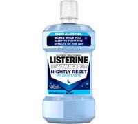 Listerine Advanced Nightly Reset Midnight Mint (Zero Alcohol) Mouthwash (500ml), with Unique Deep-Cleaning Formula to Remineralise Tooth Enamel and H