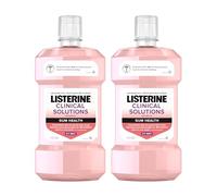 Listerine Clinical Solutions Gum Health Antiseptic Mouthwash, Antigingivitis & Antiplaque Oral Rinse Kills Germs for Healthier Gums, Reduces Gingivitis in 1 Week, ICY Mint, Twin Pack, 1 L, 2 Pack