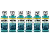 Listerine Cool Mint Antiseptic Mouthwash for Bad Breath, Travel Size 3.2 oz - Pack of 6