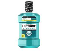 Listerine Cool Mint Mouthwash (1000ml), Helps Kill Up to 99% of Germs Left after Brushing and Reduce Plaque, Mouthwash to Freshen Breath and Maintain Healthy Gums