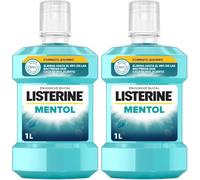 Listerine Cool Mint Intense Taste Classic Mouthwash (Pack of 2 x 1000ml) Helps Kill Germs Left After Brushing, Freshens Breath and Maintain Healthy Gums