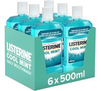 Listerine Cool Mint Mouthwash, 6X 500ml, Blue