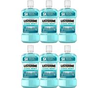 Listerine Mouthwash Cool Mint Milder Taste Zero Alcohol 500ml x 6