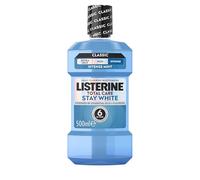 Listerine Total Care Stay White Mouthwash (1x 500ml), 10-in-1 Benefit Mouthwash for Total Oral and Gum Care to Maintain a Clean and Healthy Mouth and Naturally White Teeth