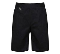 Listers Schoolwear Boys Pull On School Shorts Elasticated Back Waist No Zip or Hooks Black Grey Navy Ages 2-18 Years