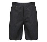 Listers Schoolwear Boys Pull On School Shorts Uniform Elasticated Pull Up - Ages 2-18y (NO ZIPS OR Hooks) Grey