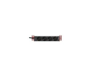 Listwa zasilająca do szaf Rack 10 , 1U, 4x gniazdo Schuko