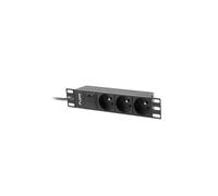LANBERG PDU 10'' 1U 16A, 3X 230V PL 2M Black