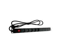 Listwa zasilająca rack 19 cali PDU gniazdo 5 x CEE 7/5 wtyk CEE 7/7 z wyłączniki