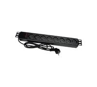 Listwa zasilająca rack 19 cali PDU gniazdo 8 x CEE 7/5 wtyk CEE 7/7 z wyłączniki
