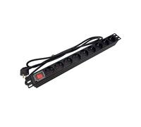 Listwa zasilająca rack 19 cali PDU gniazdo 9 x CEE 7/3 schuko wtyk CEE 7/7 z wył