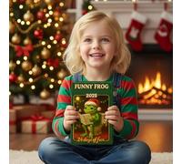 lisutupode 24 Day Christmas Countdown With Cute 2D Flat Acrylic Frog Ornaments Frog Arrival Christmas Countdown Calendar Hanging Pendant ChristmasTree Decorations For Friends Holiday Season Home