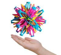 lisutupode 28 cm Colourful Telescopic Breathing Ball with Light, Colourful Expandable Magic Ball, Large Retractable and Transformable Ball, Glowing Ball Variable Scalable Toy