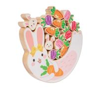 lisutupode Building Blocks Wooden Interactive Balance Carrot Learning Toys
