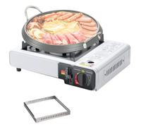 lisutupode Camping Stove Portable Stove with Grill and Outdoor Cooking Powerful Burner with Multistage Flame Control, Precise Heat Regulation, Automatic Ignition for Camping