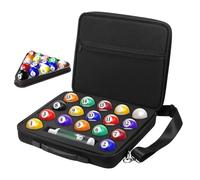 lisutupode Case for Complete Set of Balls - Large Capacity Portable Organizer | Case with Mesh Pocket | for Training Tournaments at Home Recreation Room Sports Bar Men and
