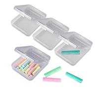 lisutupode Chalk Box - Clear School Chalk Organizer - Space Saver Organizer Teaching Supplies for Students University Teachers