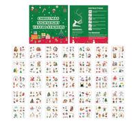 lisutupode Christmas Body Stickers | 35 Sheets Sweatproof Classic,Kids Santa Body Stickers Luminous,for Boys Girls Pupils Students Hands Face Arms Parade