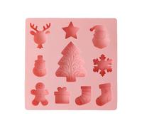 lisutupode Christmas Candy Molds Silicone - 10-Cavity Silicone Fudge Mould | Festive Fondant Molds - for Pudding Jelly Fudge Cake Decoration Home Bakers Cooking Beginners Pastry Chefs Food Bloggers