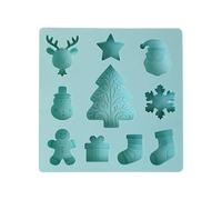 lisutupode Christmas Cookie Molds,10-Cavity Silicone Fudge Mould - Chocolate Making Moulds - for Pudding Jelly Fudge Dessert Lovers Party Planners Cooking Beginners Kitchen Holiday Celebrations