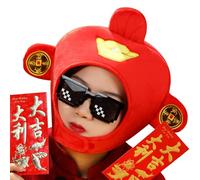 lisutupode Cosplay Hats for Men,Plush Role Play Hat - Role Play Outfits Adult Headdress Chinese God Of Wealth Headgear for Costume Accessory Prop