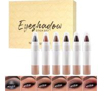 lisutupode Cream Eyeshadow Stick - Stick Eyeshadow For Older Women,6 Colors Long-Wear Shimmer & Glitter Cosmetics Contour For Bridal Makeup, Everyday To Night Out