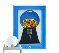 lisutupode Cute Hanging Candy Dispenser 21.1x29.8x2.7cm Acrylic 2-in-1 Gumball Machine with Button Release Vintage Candy Picture Frame Dispenser for Home Kitchen Holiday Classroom Dormitory