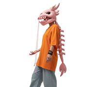 lisutupode Dinosaur Costume Kids,3D Plush Skull Headpiece Spine,Realistic Wearable Dinosaur Skeleton Outfit Adult | for Kids Adults Halloween Dress Up Party