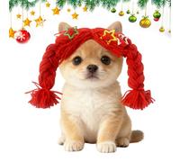 lisutupode Dog Wig - Funny Soft Headwear Cute - Dog Headwear Cat Cosplay Decoration,for Small Medium Large Doggy Kitten Home Photoshoot Role-Play Halloween Party Christmas Birthday Holiday