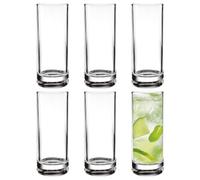 lisutupode Drinking Glasses Set, Set Of Six Clear Reusable Cups For Daily Use Unbreakable And Dishwasher Safe, Ideal For Cocktails Iced Coffee Cold Tea Wine Whiskey