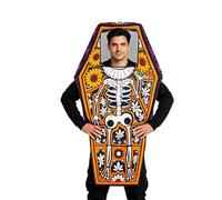 lisutupode Funny Coffin Costume - Comfortable Skeleton Beer Shape Jumpsuit | Vampire Casket Outfits Halloween | For Women Men Accessories Stage Dancing Party Role Play