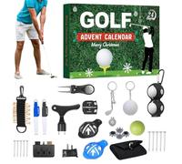lisutupode Golf Calendar 2025 With 24 Boxes 28x30x6cm 24 Days Christmas Calendar With Accessories Including GolfBalls, Ball-Marker, Score Counter- Christmas Holiday