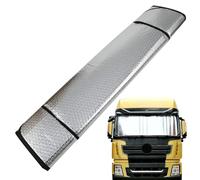 lisutupode Heat Insulation Suction Cup Windshield Sun Shade, 220x80cm Aluminum Foil Foldable Truck Sunshade Front Windshield UV Protection Automotive Sun Shield, For Lorries, SUV, Parking &Outdoor