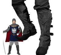 lisutupode Mens Knight Costume - Vintage Adjustable Boot Covers - Halloween Accessories for Party Festival Cosplay Stage Performance Renaissance School Bonfire Photo