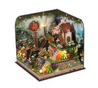 lisutupode Miniature House - Handmade Flower House - Building Kit for , Table Decoration for Adults and Teens on Bookshelves Bedroom Bookstore Home