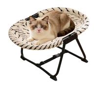 lisutupode Outdoor Dog Bed - Portable Folding Non-Slip Hammock - 57 x 41 x 26 cm Raised Dog Beds - for Pets, Cats, Puppies, Sleeping, Resting and Camping