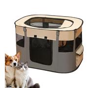 lisutupode Pet Tent for Cats | Puppy Pet Playpen Indoor,Foldable Bed Breathable Cage for Camping Backyard Living Room Home Yard Apartment Outdoor Travel Patio Balcony