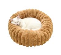 lisutupode Puppy Bed for Small Dogs,Washable Warm Round Cat Couch - Plush Pet Cushion Non-Slip Pet Furniture for Apartment Travel Corner Home Bedroom Outdoor Offices Indoor Floor Balcony