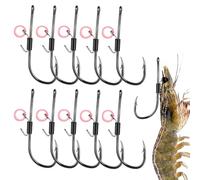 lisutupode Saltwater Hooks | Hooks for Bait and Tackle | 10 x Non-Slip and Resistant Floating Hooks for and Saltwater Trout Catfish