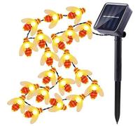 lisutupode Solar String Lights - Solar Bee Lights Outdoor | Ambient Lighting for Parties Garden Camping Yard Weddings Christmas Halloween Lawn and Landscape Decoration