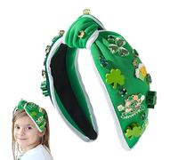 lisutupode St Patricks Headband | Clover Rhinestone Accessories for Style - Headband for St. Patrick's Day, Daily Use Women Girls Party Makeup Thanksgiving Christmas