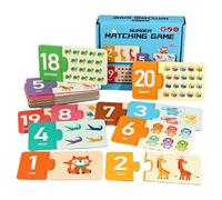 lisutupode Teaching Game for Toddlers, Cardboard Cards Game of Numbers, Educational Toy Counting Stimulates Logic Thinking Maternal 1.5 to 6 Years