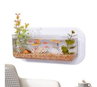 lisutupode Wall Mounted Fishing, Wall Hunt - Small Wall Mounted Flower Stop,Home Decoration Fish Bowls for Bedroom, Kitchen, Apartment, Bedroom