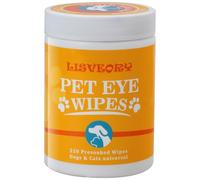 Lisveory 220 Dog Eye Wipes Biodegradable textured pre-soaked Dog Wipes - Hypoallergenic Cleaning For Dogs and Cats - Jojoba Oi Remove Tear Stains, Dog Eye Crust & Eye Discharge